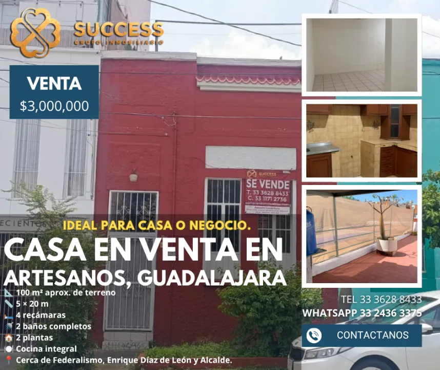 Casa en venta en ARTESANOS, Artesanos, Guadalajara