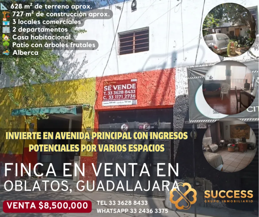 Casa con Uso de Suelo Comercial o Mixto en venta en Oblatos, Oblatos, Guadalajara