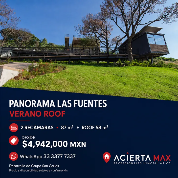 Departamento Verano Roof de 2 recámaras en Panorama Las Fuentes