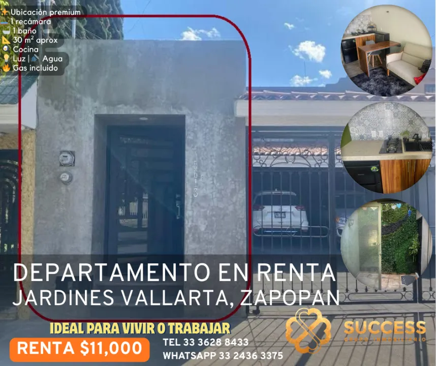 Departamento en renta en JARDINES VALLARTA, Jardines Vallarta, Zapopan