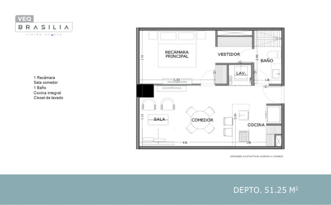 Foto 4 de Preventa PROVIDENCIA Torre Brasilia Mod B-2  DEPTO. 51.25 m2