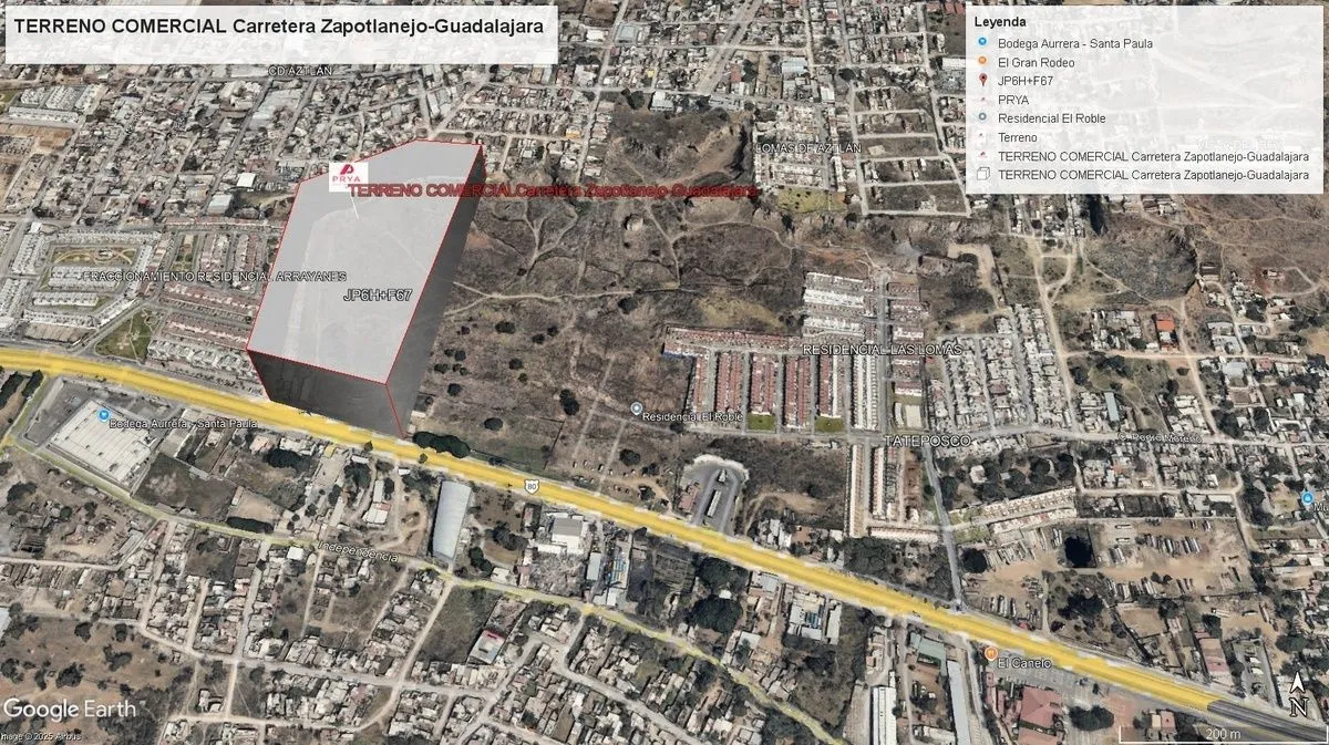 Foto 2 de Terreno Comercial en Venta en Tateposco, Tlaquepaque | 47,500 m² con 175 m