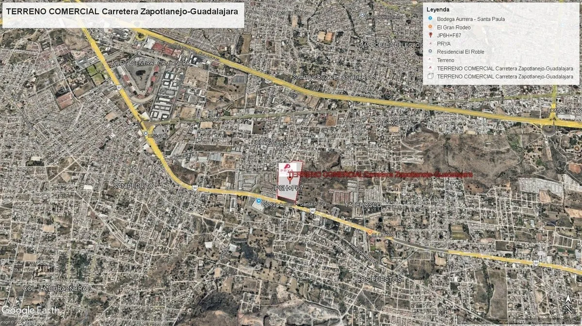 Foto 4 de Terreno Comercial en Venta en Tateposco, Tlaquepaque | 47,500 m² con 175 m