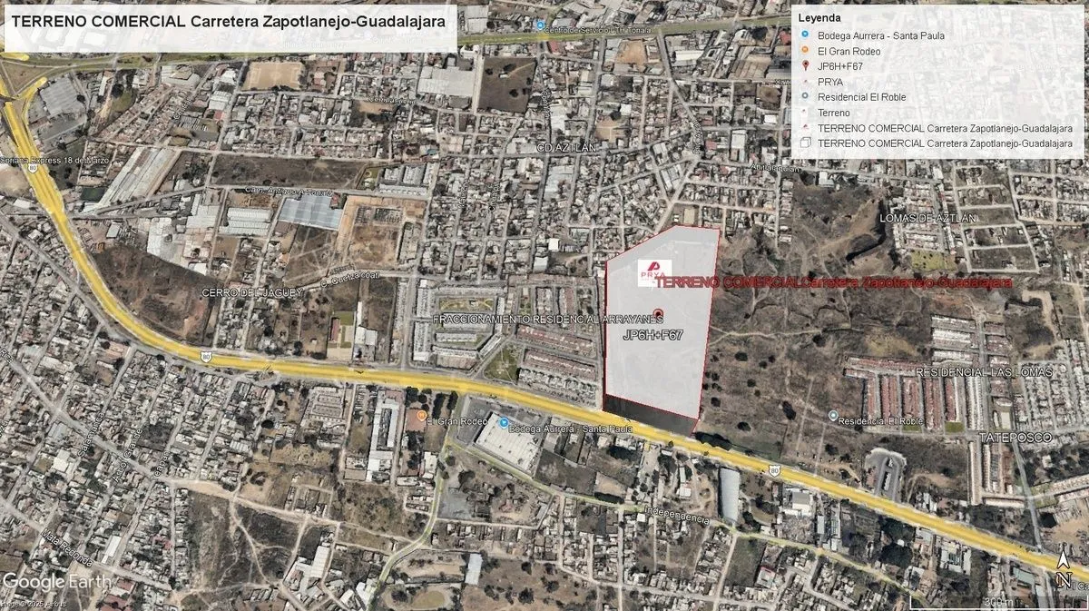 Foto 5 de Terreno Comercial en Venta en Tateposco, Tlaquepaque | 47,500 m² con 175 m