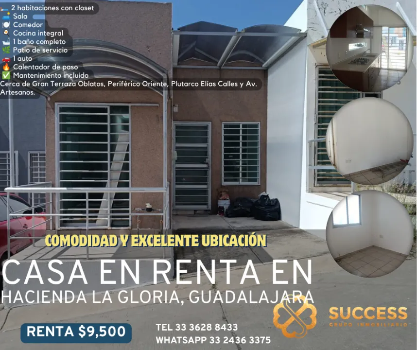 Casa en renta en HACIENDA LA GLORIA, Balcones de Oblatos, Guadalajara