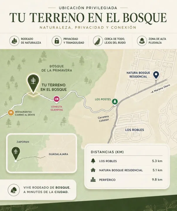Foto 3 de Terreno campestre en bosque cerca de Los Robles Mariano Otero