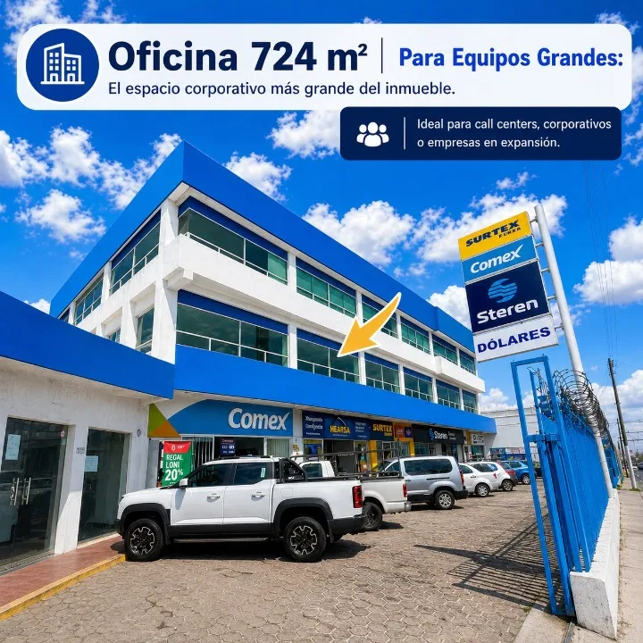 OFICINA GRANDE EN RENTA EN ZAPOPAN > 724m2 SOBRE LÓPEZ MATEOS SUR