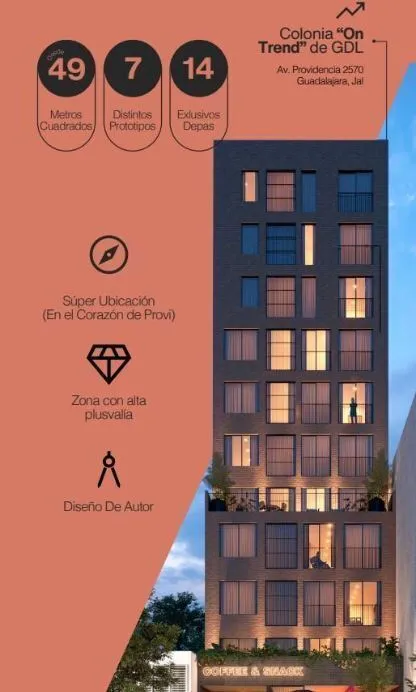 Departamentos en Torre Frida (Av Providencia)