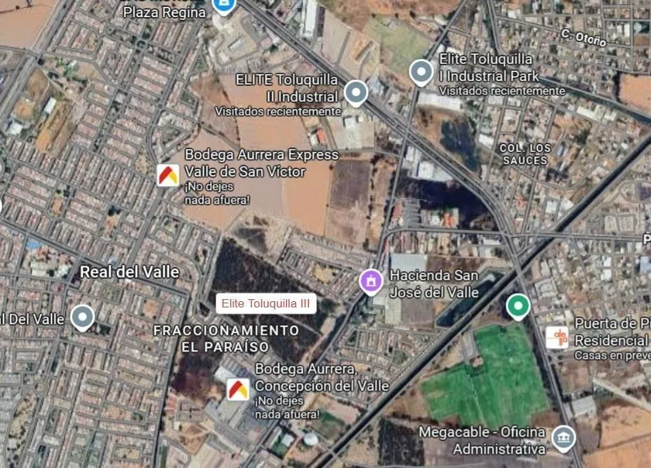 VENTA DE LOTES Y BODEGAS en Parque Industrial  TOLUQUILLA  Tlajomulco