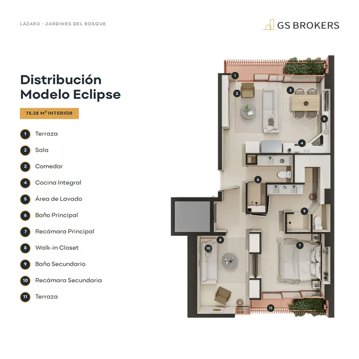 Foto 3 de Departamento en Preventa por Jardines del Bosque | Modelo Eclipse