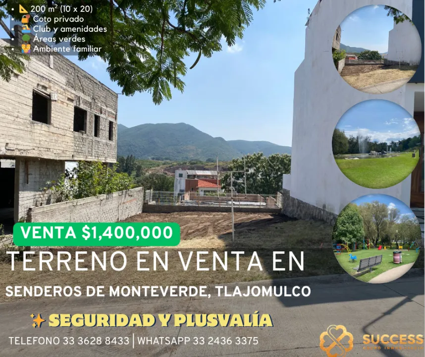 Terreno en venta en SENDEROS DE MONTEVERDE, Senderos de Monte Verde, Tlajomulco de Zúñiga