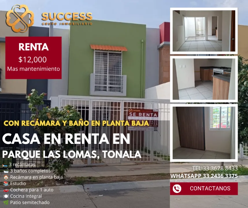 Casa en renta en Circuito Loma Norte, Loma Dorada Delegación B, Tonalá
