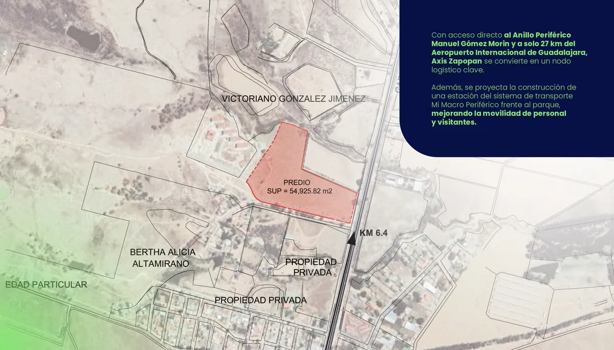 Foto 7 de Venta de lote industrial en parque industrial Axis Zapopan, Carr. A Colotlán km.