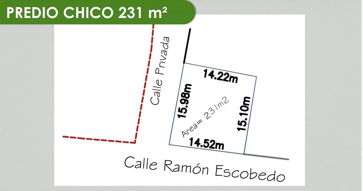 Venta de Terreno 231 m2 para Torre de Departamentos en Venta Bosques del Centine