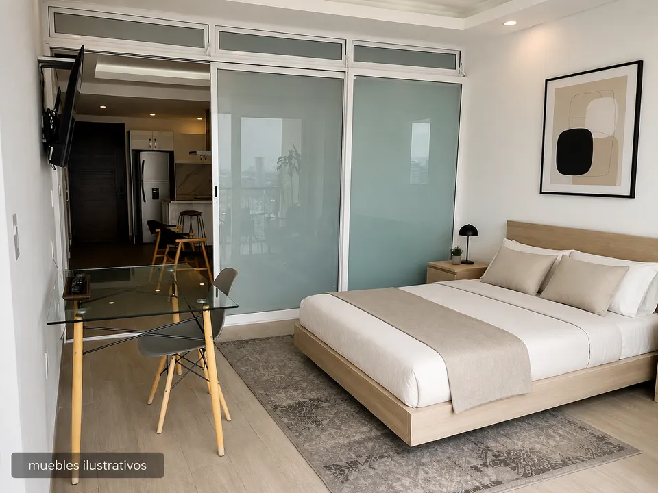 Foto 9 de Departamento amueblado en piso 9 en Real View Towers listo para Airbnb