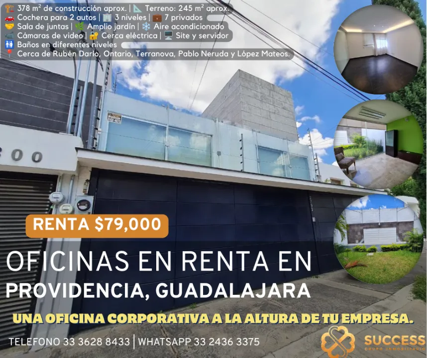 Oficina en renta en PROVIDENCIA, Providencia, Guadalajara