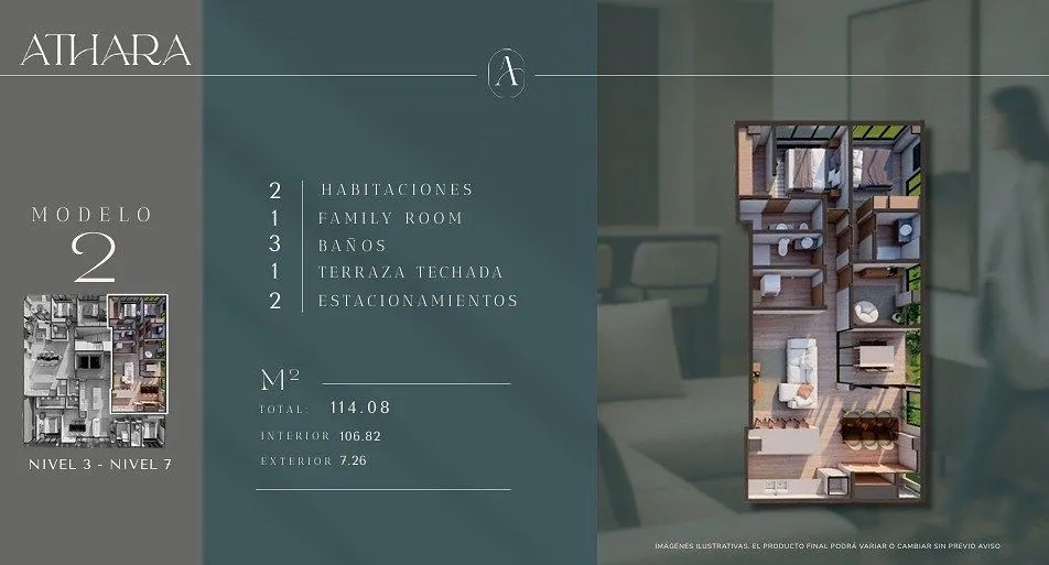 Departamentos en Preventa, Athara - Modelo 2, Country Club, Guadalajara, Jal.