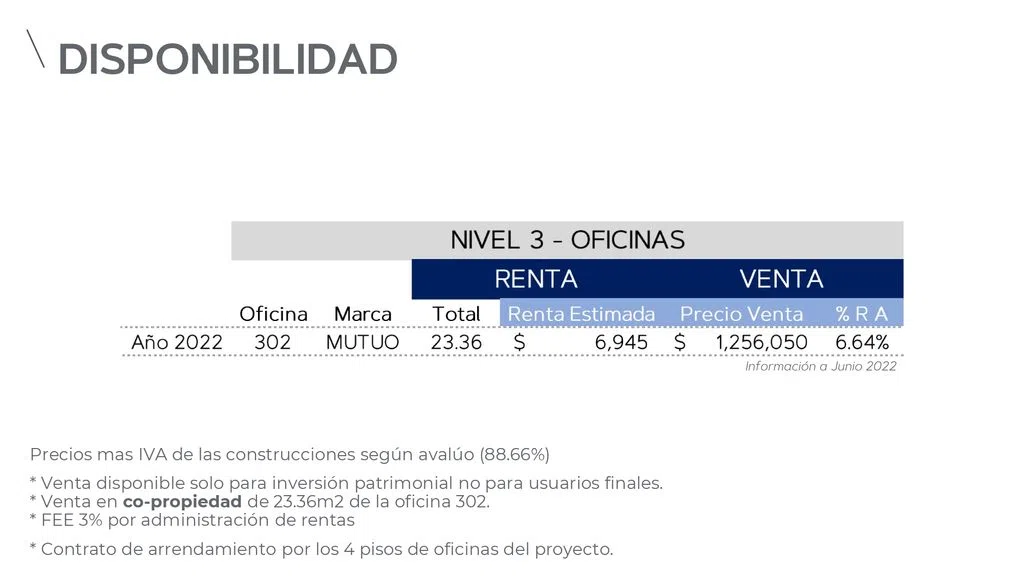 Foto 4 de Oficina en Venta en Leben Providencia