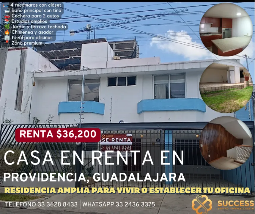 Casa en renta en Providencia, Providencia, Guadalajara