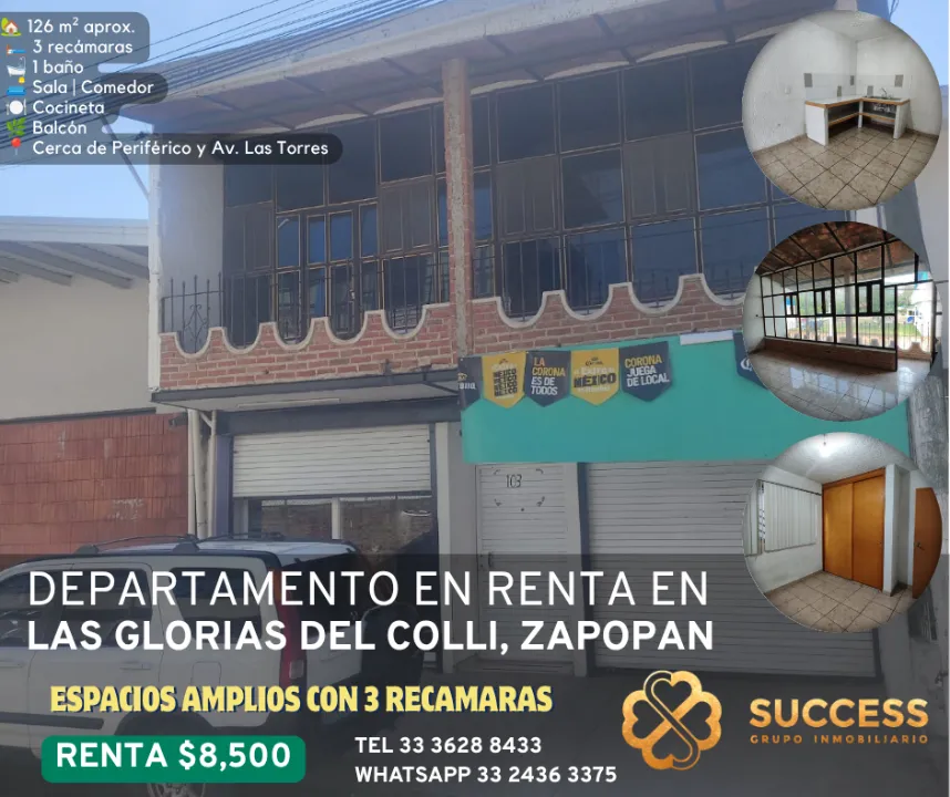 Departamento en renta en GLORIAS DEL COLLI, La Gloria del Colli, Zapopan