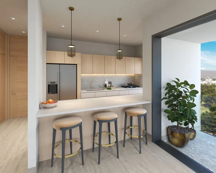 Foto 4 de Departamento en preventa Met Park Torre Ciprés 3 hab., Arcos de Guadalupe
