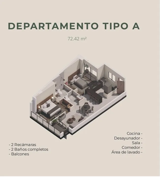 Foto 3 de DEPARTAMENTO NUEVO EN PREVENTA COLOMOS $5'730,000 pesos