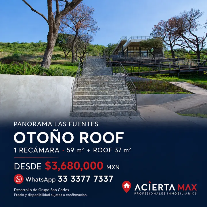 Departamento Otoño Roof con terraza privada en Panorama Las Fuentes