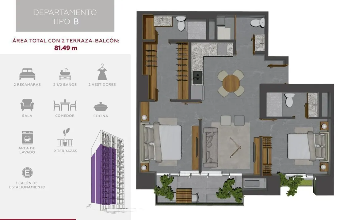 Foto 7 de DEPARTAMENTO EN VENTA EN GUADALAJARA, COLONIA PROVIDENCIA, TORRE PUNTO