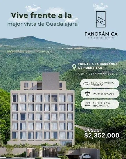 Foto 2 de Panorámica Mirador Residencial – Departamentos en Preventa frente a la Barranca