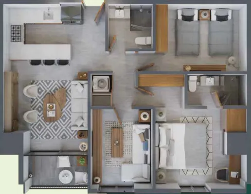 Foto 6 de Departamento en Entrebosques - Modelo H