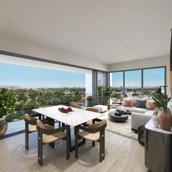 Foto 4 de Departamento en preventa Met Park Torre Bambú, 2 hab. , Arcos de Guadalupe