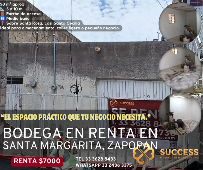 Bodega Comercial en renta en SANTA MARGARITA, Santa Margarita, Zapopan