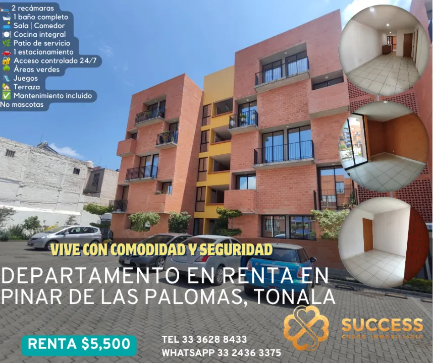 Departamento en renta en pinar de las palomas, Pinar de Las Palomas, Tonalá