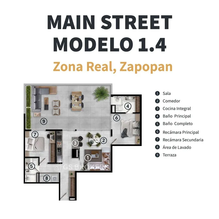 Foto 6 de Departamento en Preventa: Modelo Tipo 1  |Valle Real
