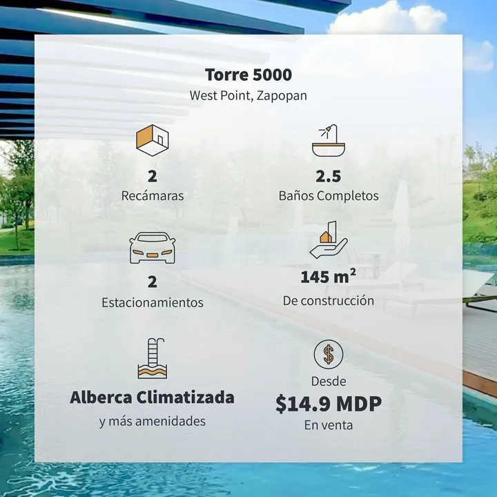 Foto 2 de DEPARTAMENTO EN VENTA EN TORRE 5000, WEST POINT