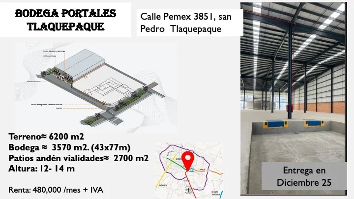 Bodega Premium en Renta –  Tlaquepaque Central Camionera