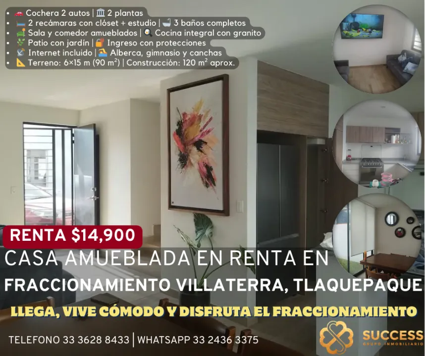Casa en renta en VILLATERRA, Olivos Tlaquepaque, San Pedro Tlaquepaque