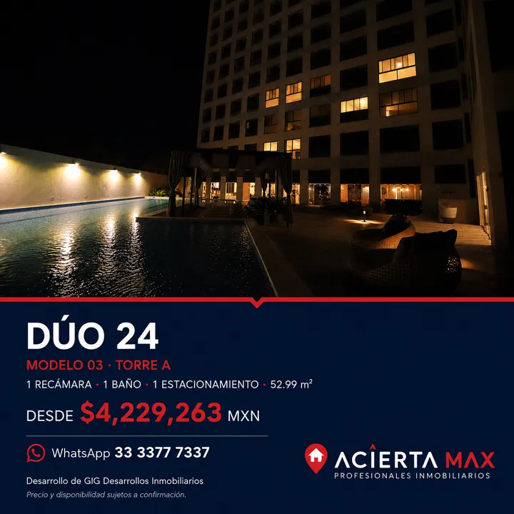 Departamento Modelo 03 en Dúo 24, Torre B