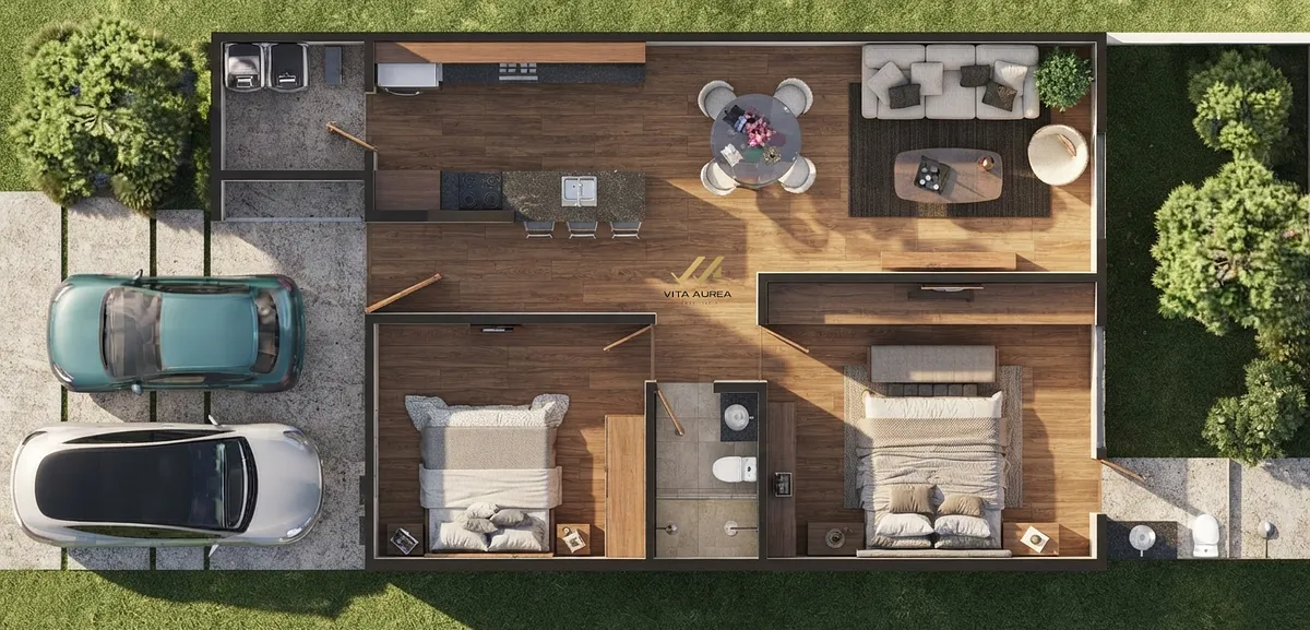 Foto 2 de Casa de Una Planta en Venta en Coto Flor de Loto | 2 Recámaras | Tlajomulco
