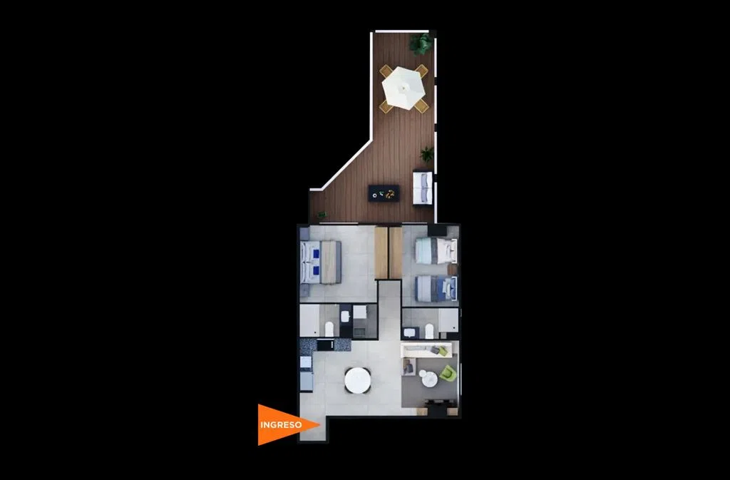 Foto 2 de Pen Garden en Preventa | 104.73 m² | Terraza Privada | Atemajac