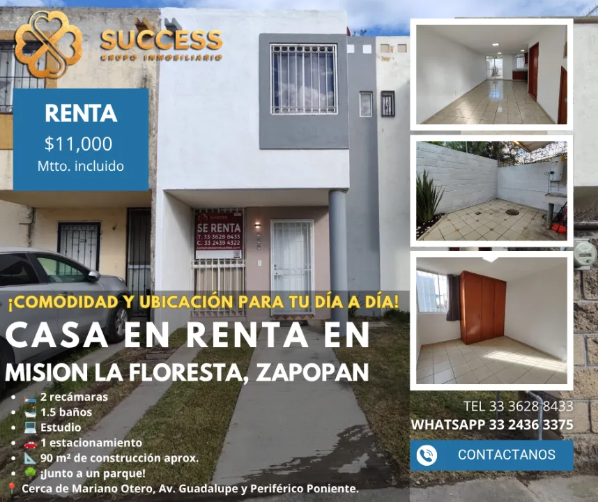 Casa en renta en MISION LA FLORESTA, Misión la Floresta, Zapopan