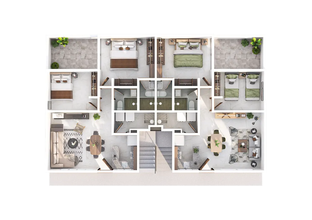Foto 4 de Departamento Brisa en planta baja con patio en Panorama Las Fuentes